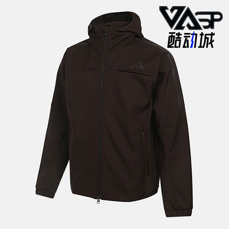 Adidas/阿迪达斯正品2025冬季款男士日常连帽耐穿梭织外套KG5180