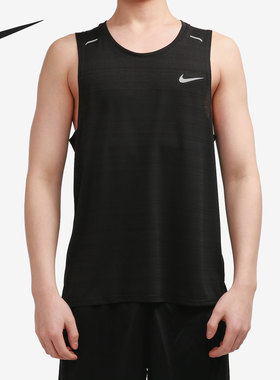 Nike/耐克正品当季新款男子圆领黑色无袖运动休闲T恤CU5983-100