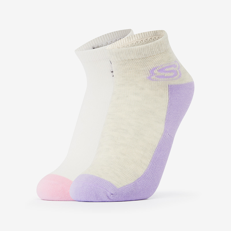 Skechers/斯凯奇正品新款男女运动透气休闲中筒袜两双装