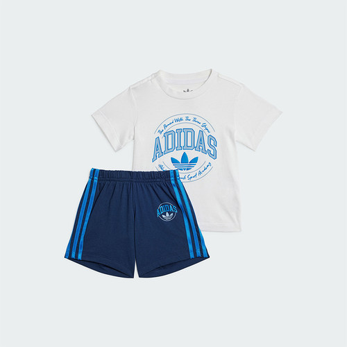 阿迪达斯婴童运动短袖套装