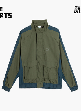 Puma/彪马正品春秋男士立领运动拼接经典宽松梭织外套620223-73
