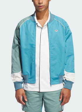 Adidas/阿迪达斯官方正品三叶草男女同款休闲拉链夹克外套IY6520