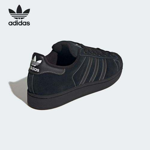 Adidas/阿迪达斯官方正品三叶草男女皮革耐磨系带日常板鞋KI9520
