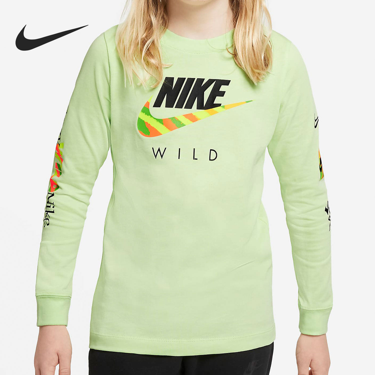 Nike/耐克正品当季新款 SPORTSWEAR 大童休闲长袖T恤 DC7643-383,童装/婴儿装/亲子装,T恤,淘宝优惠券,粉丝福利购,淘宝优惠卷