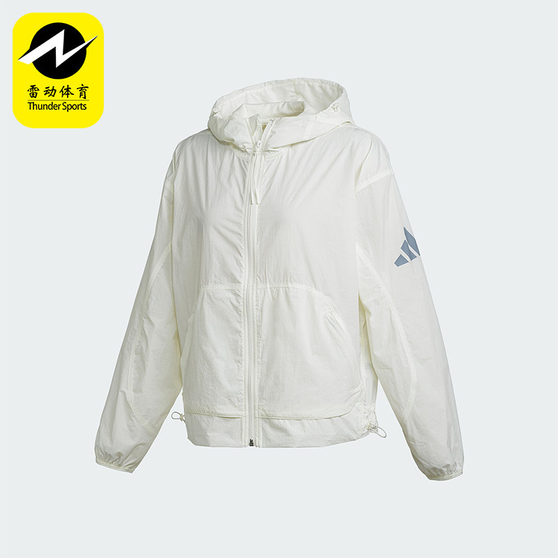 Adidas/阿迪达斯正品W CE Q2 WB 女士运动经典宽松连帽外套JC5114