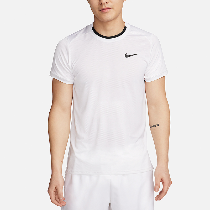 Nike/耐克正品2025男士耐穿运动透气圆领套头网球短袖FD5321-102