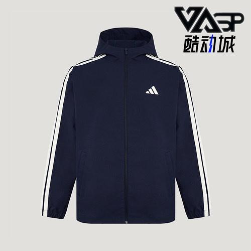 Adidas/阿迪达斯正品春秋男士拉链梭织运动复古夹克外套KV5945