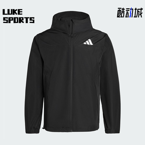 Adidas/阿迪达斯正品WOVENJACKET新款男女经典黑色夹克外套IB7052