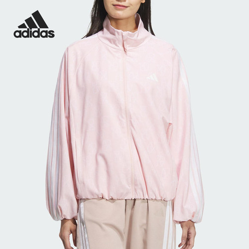 Adidas/阿迪达斯官方正品春季新款女士经典三条纹立领外套JY7703
