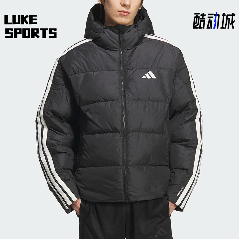 Adidas/阿迪达斯正品3S PUFF D JKT男士运动保暖连帽羽绒服KC2493