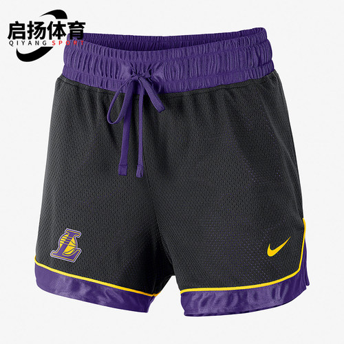 Nike/耐克正品NBA新款女黑紫色球类运动篮球短裤AV0211-010