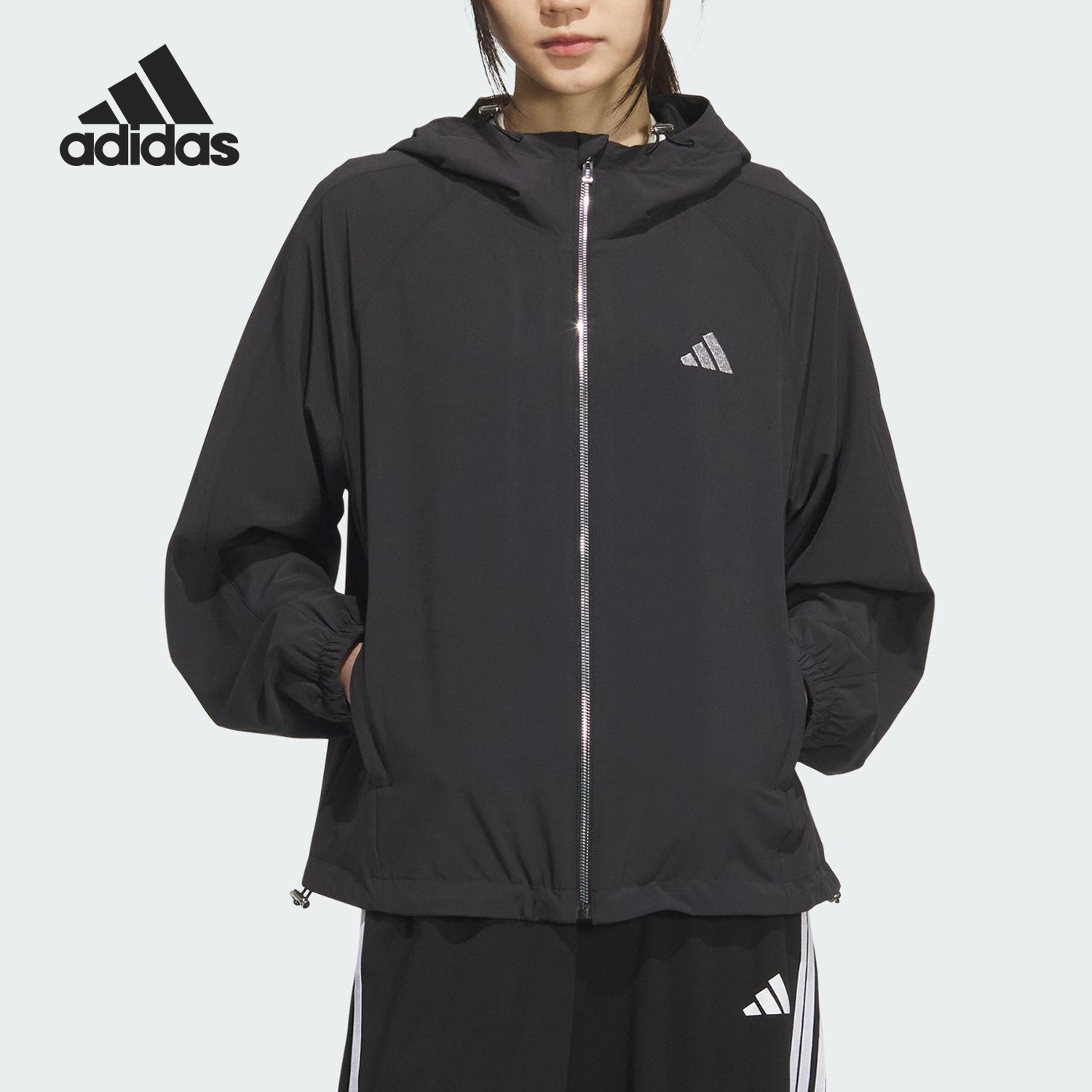 Adidas/阿迪达斯官方正品2025夏季款女士耐穿户外运动外套KC0028
