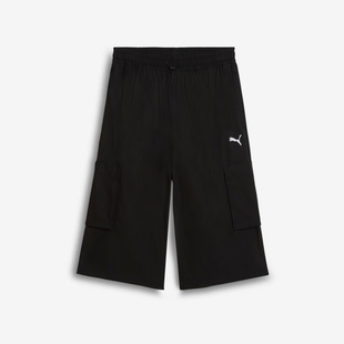 Puma/彪马正品2025秋季款男女运动休闲透气六分短裤631846-01