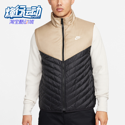 Nike/耐克正品Therma-FIT 男士运动拼接保暖立领棉马甲FB8202-010