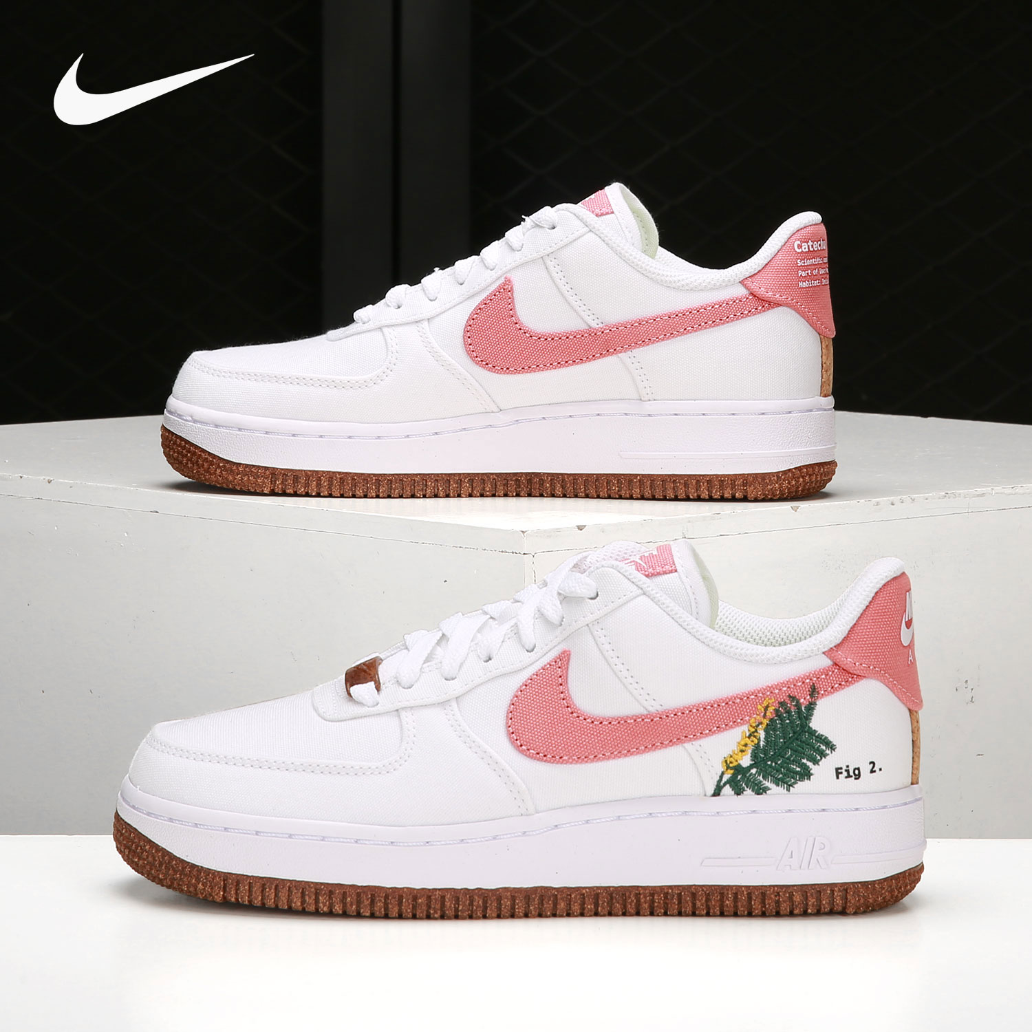 Nike耐克正品女低帮刺绣系带舒适轻便休闲鞋运动板鞋CZ0269-101