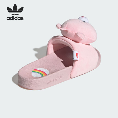 Adidas/阿迪达斯官方正品夏季款女士卡通图案经典休闲拖鞋KH9957