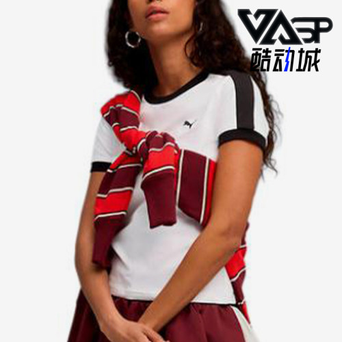 Puma/彪马正品T7Slim运动休闲套头舒适轻便经典短袖T恤635876-02