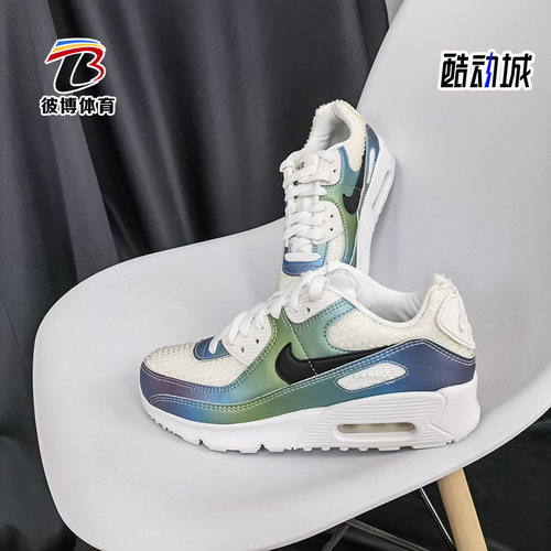 耐克正品大童渐变镭射气垫跑步鞋
