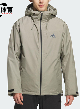 Adidas/阿迪达斯正品2025男士连帽保暖三合一羽绒内胆外套KQ5502