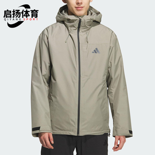 Adidas/阿迪达斯正品2025男士连帽保暖三合一羽绒内胆外套KQ5502