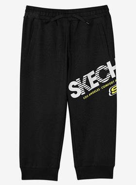 Skechers/斯凯奇正品春季儿童抽绳收口运动长裤L121B107
