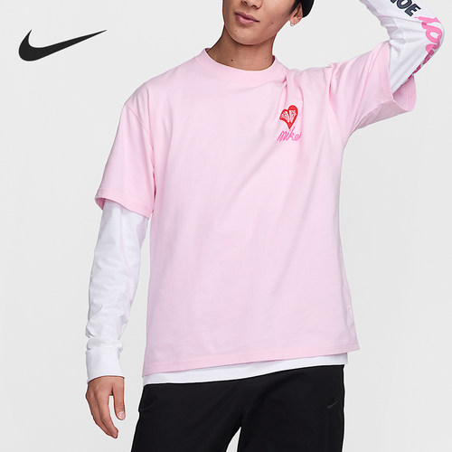 Nike/耐克正品2025男士运动印花透气圆领套头短袖HJ0585-663