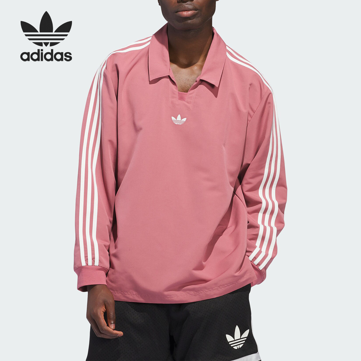 阿迪达斯男女宽松休闲长袖