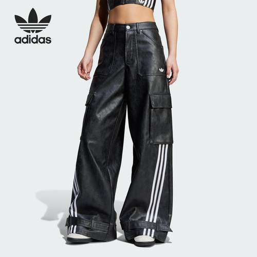 Adidas/阿迪达斯正品三叶草女士宽松休闲工装运动长裤JX9226