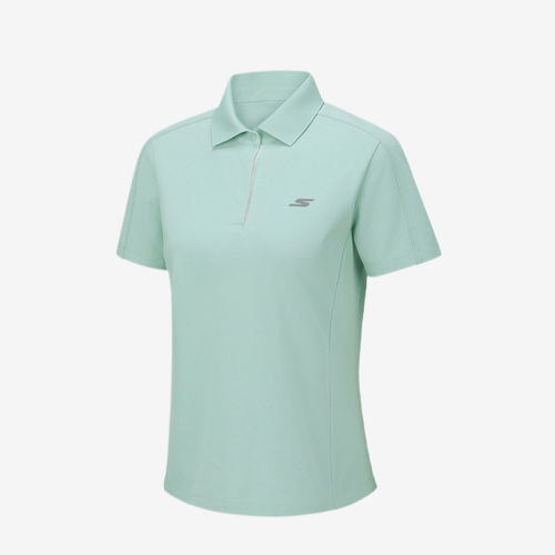 Skechers斯凯奇正品Polo女纯色短袖休闲运动翻领衫P226W007-02KN