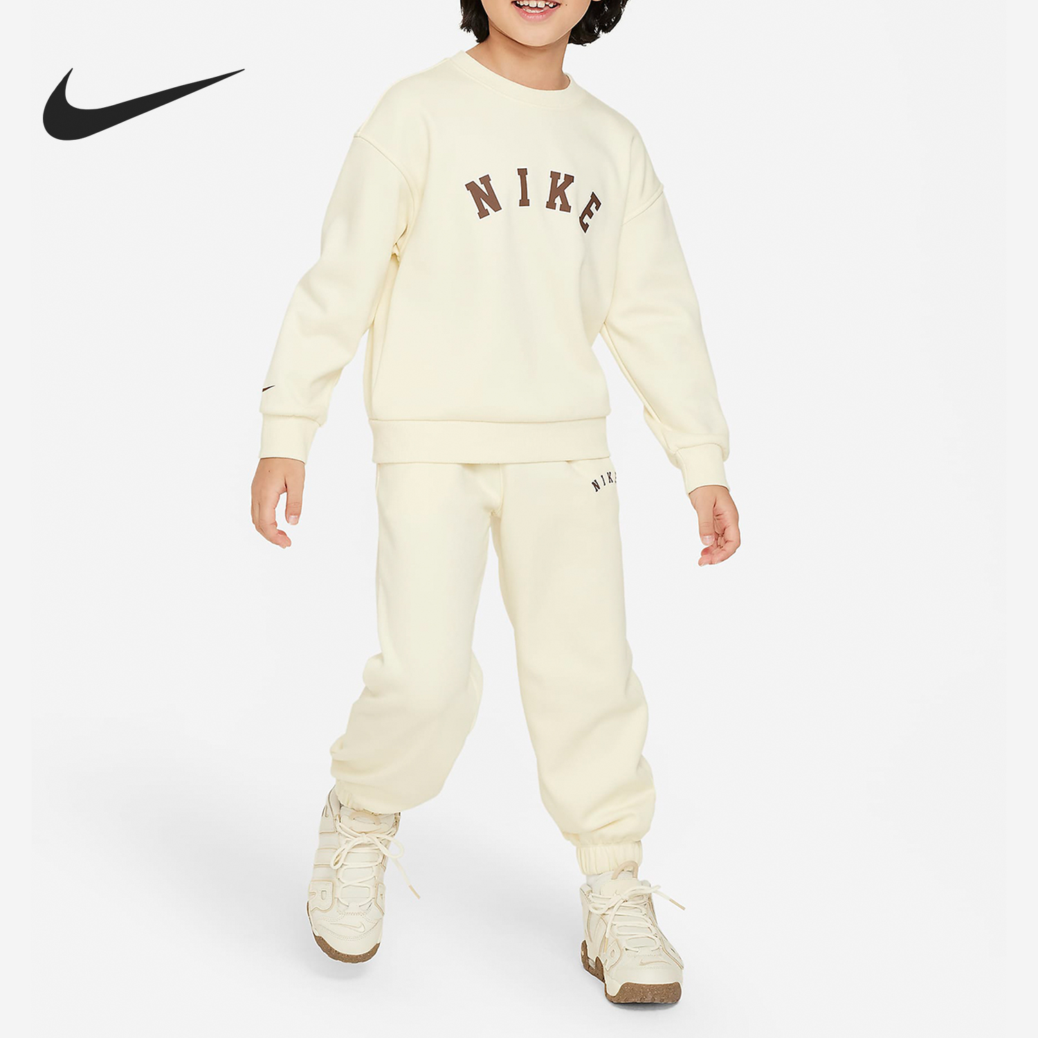 耐克正品小童加绒运动套装