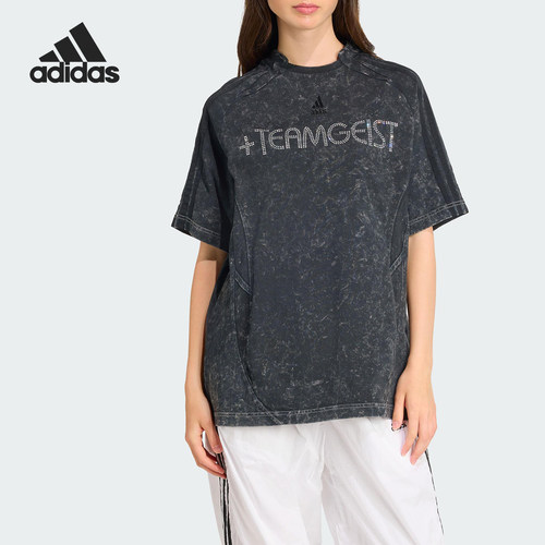 Adidas/阿迪达斯正品2025夏季款女士足球运动水洗短袖KF3113