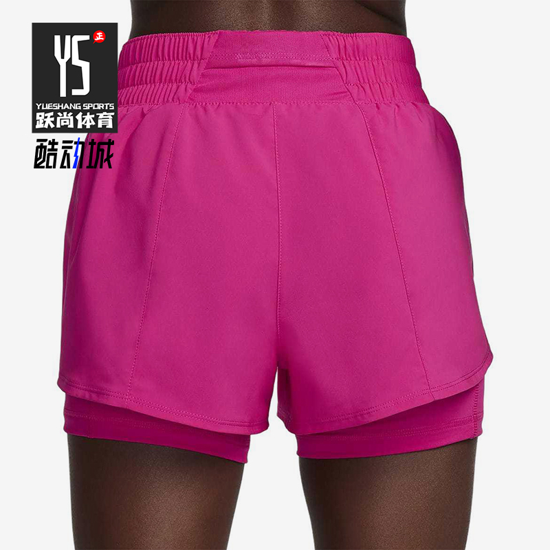 Nike/耐克正品2025女士运动二合一梭织印花跑步短裤DX6013-615