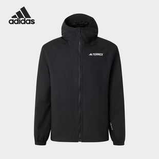 Adidas/阿迪达斯正品2024新款男士户外运动连帽外套JN8804