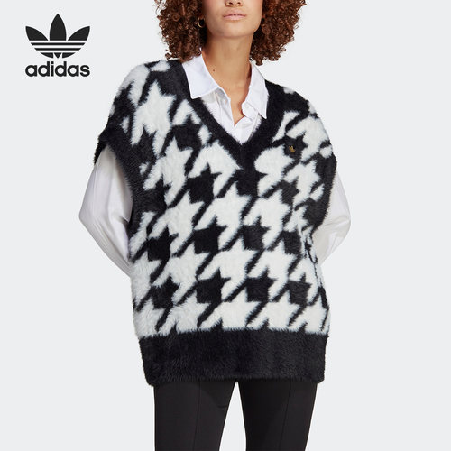 Adidas/阿迪达斯正品三叶草女士时尚运动宽松马甲背心IB8613