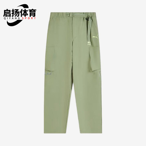 Puma/彪马正品时尚女橄榄绿口袋设计休闲经典舒适休闲裤633878-82