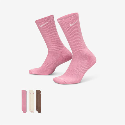 Nike/耐克正品2025新款男女同款时尚简约运动袜三双装SX6888-936