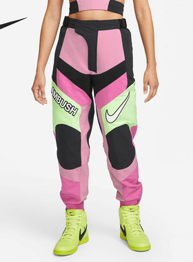 Nike/耐克正品AMBUSH女士运动拼接摩托时尚长裤CW8001-623