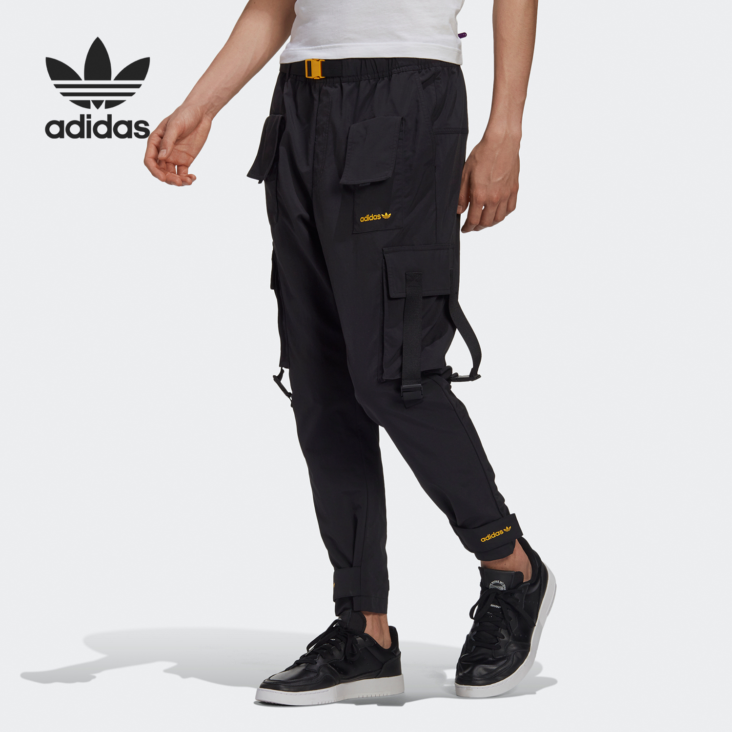 阿迪达斯三叶草男子工装运动裤