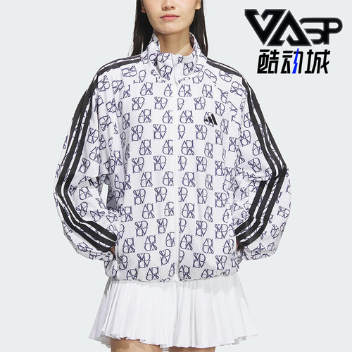 Adidas/阿迪达斯正品新款女士经典复古印花梭织夹克外套JY7702