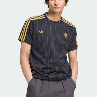 Adidas/阿迪达斯正品夏季三叶草男女透气足球球衣短袖T恤JN2818