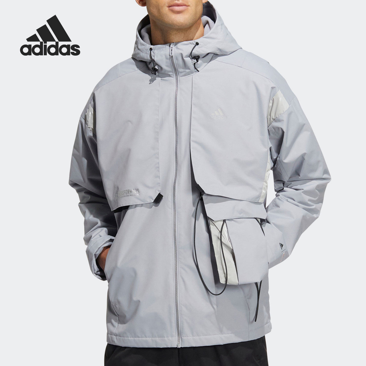 Adidas/阿迪达斯正品变形金刚联名男子连帽夹克外套 HM7465