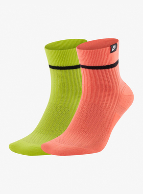 Nike/耐克正品新款男女柔软耐穿运动经典中筒袜两双装SK0262-903