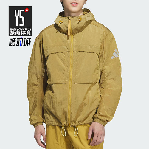 Adidas/阿迪达斯正品连帽轻薄男士经典运动休闲外套夹克JM2047