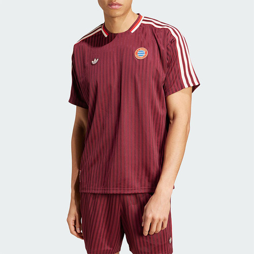 Adidas/阿迪达斯正品三叶草男士足球运动三条纹短袖JF0595