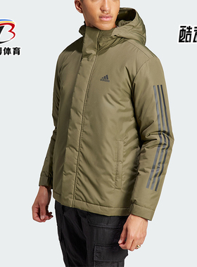 Adidas/阿迪达斯正品新款男子运动休闲保暖连帽棉服IP2535