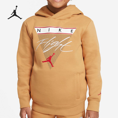 Nike/耐克正品JORDAN小童复古运动印花加绒卫衣DJ3273-203