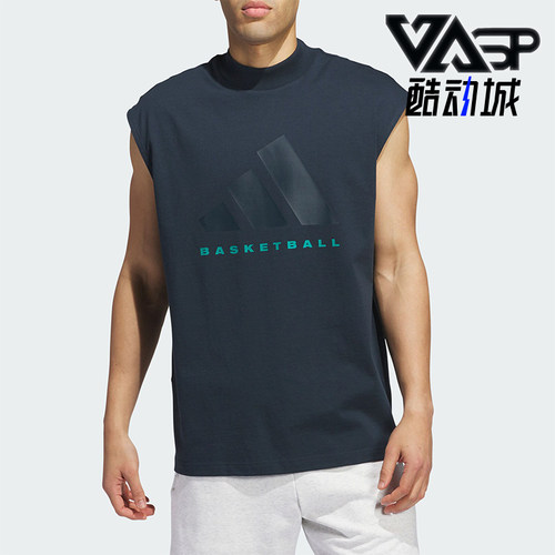 阿迪达斯男女同款潮流无袖T恤