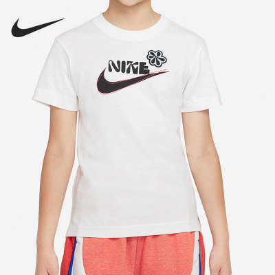 Nike/耐克正品当季新款大童运动印花透气短袖T恤DV0556-100