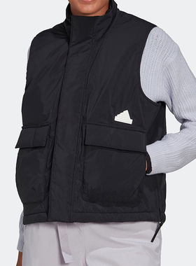 Adidas/阿迪达斯正品新款女士经典立领保暖户外棉马甲HG4377