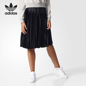 Adidas 三叶草女子运动休闲雪纺百褶半身裙BK6187 阿迪达斯正品